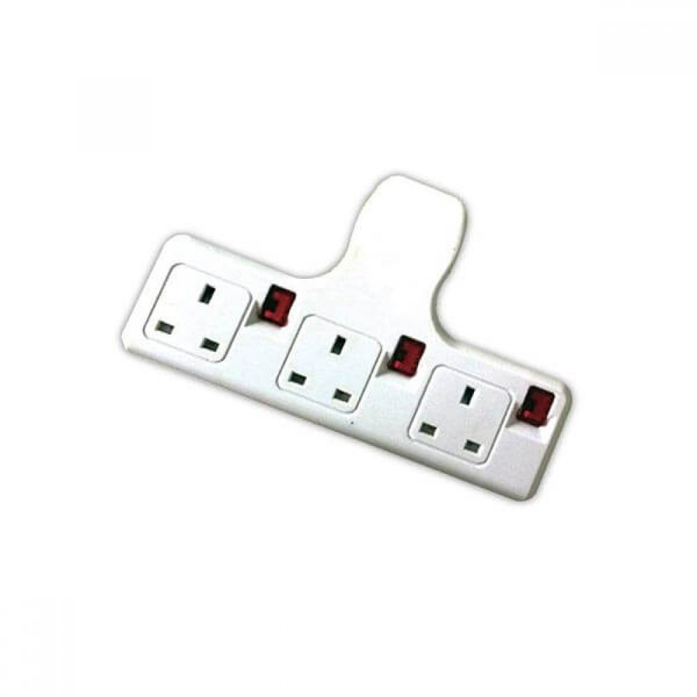 Cento 3 Gang T Adaptor White CTS1633 Cento 3 Gang T Adaptor White CTS1633