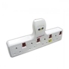 Cento 4 Gang T Adaptor White CTS1634